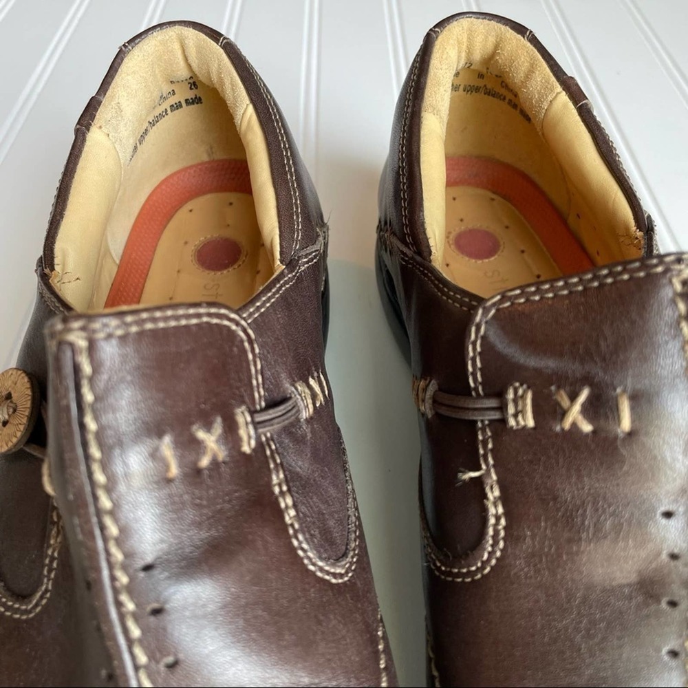 Clarks Structured Un Loop Leather Loafer Brown Si… - image 6